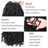 12 Inch Nu Soft Locs Crochet Hair Ombre Pre-Looped Short Crochet Braiding Hair Goddess Faux Locs Synthetic Crochet Hair