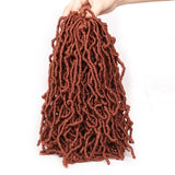 12 Inch Nu Soft Locs Crochet Hair Ombre Pre-Looped Short Crochet Braiding Hair Goddess Faux Locs Synthetic Crochet Hair