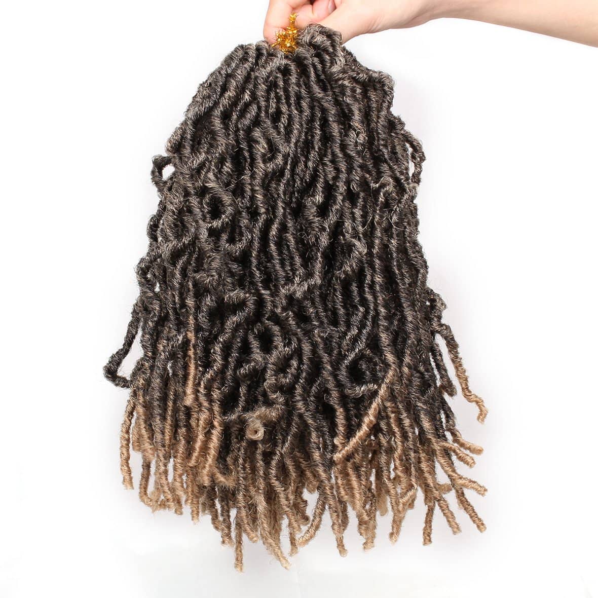 12 Inch Nu Soft Locs Crochet Hair Ombre Pre-Looped Short Crochet Braiding Hair Goddess Faux Locs Synthetic Crochet Hair