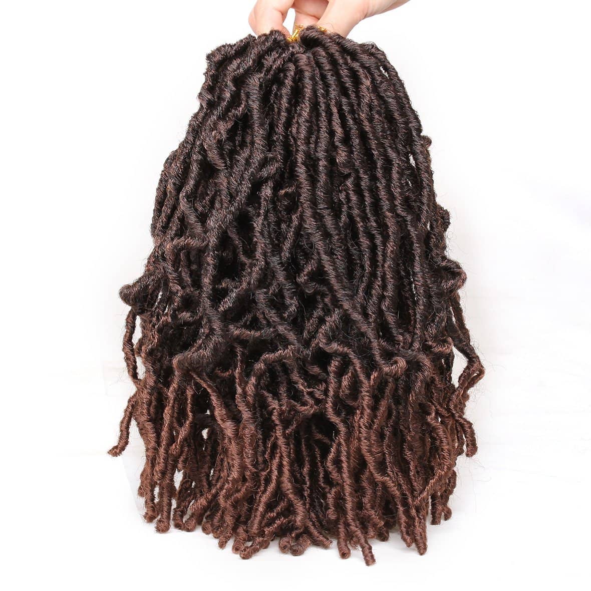 12 Inch Nu Soft Locs Crochet Hair Ombre Pre-Looped Short Crochet Braiding Hair Goddess Faux Locs Synthetic Crochet Hair