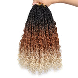 Xtrend Boho Bob Box Braids Crochet Hair with Curly Ends Goddess Box Crochet Braids for Black Women