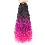 Xtrend Boho Bob Box Braids Crochet Hair with Curly Ends Goddess Box Crochet Braids for Black Women