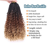 Xtrend Boho Bob Box Braids Crochet Hair with Curly Ends Goddess Box Crochet Braids for Black Women