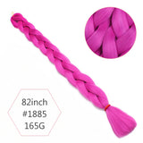 Xtrend Synthetic Kanekalon Colorful Hair Braiding Hair Extensions 82inch 165g/Pack Long Jumbo Braids Crochet Hair Bulk Purple Pink Gray Blue