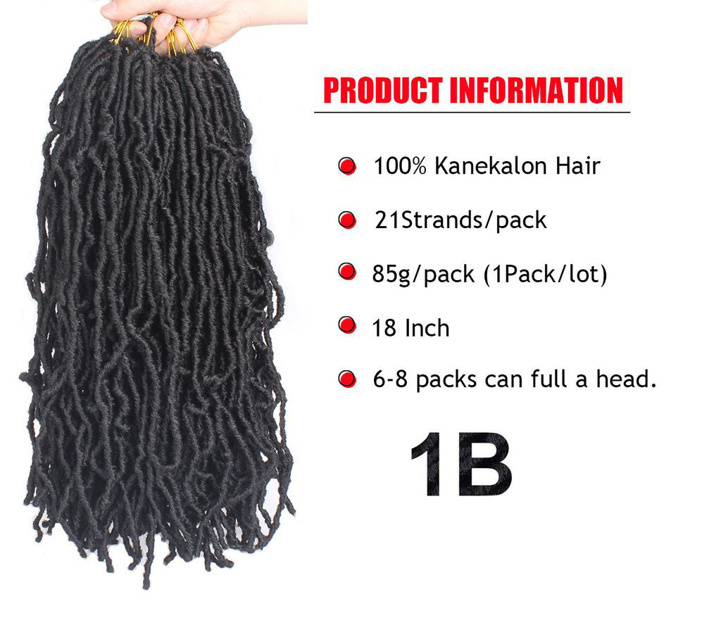 Xtrend 18 Inch Nu Soft Locs Faux Locs Crochet Braids Synthetic Hair Goddess Dreadlocs