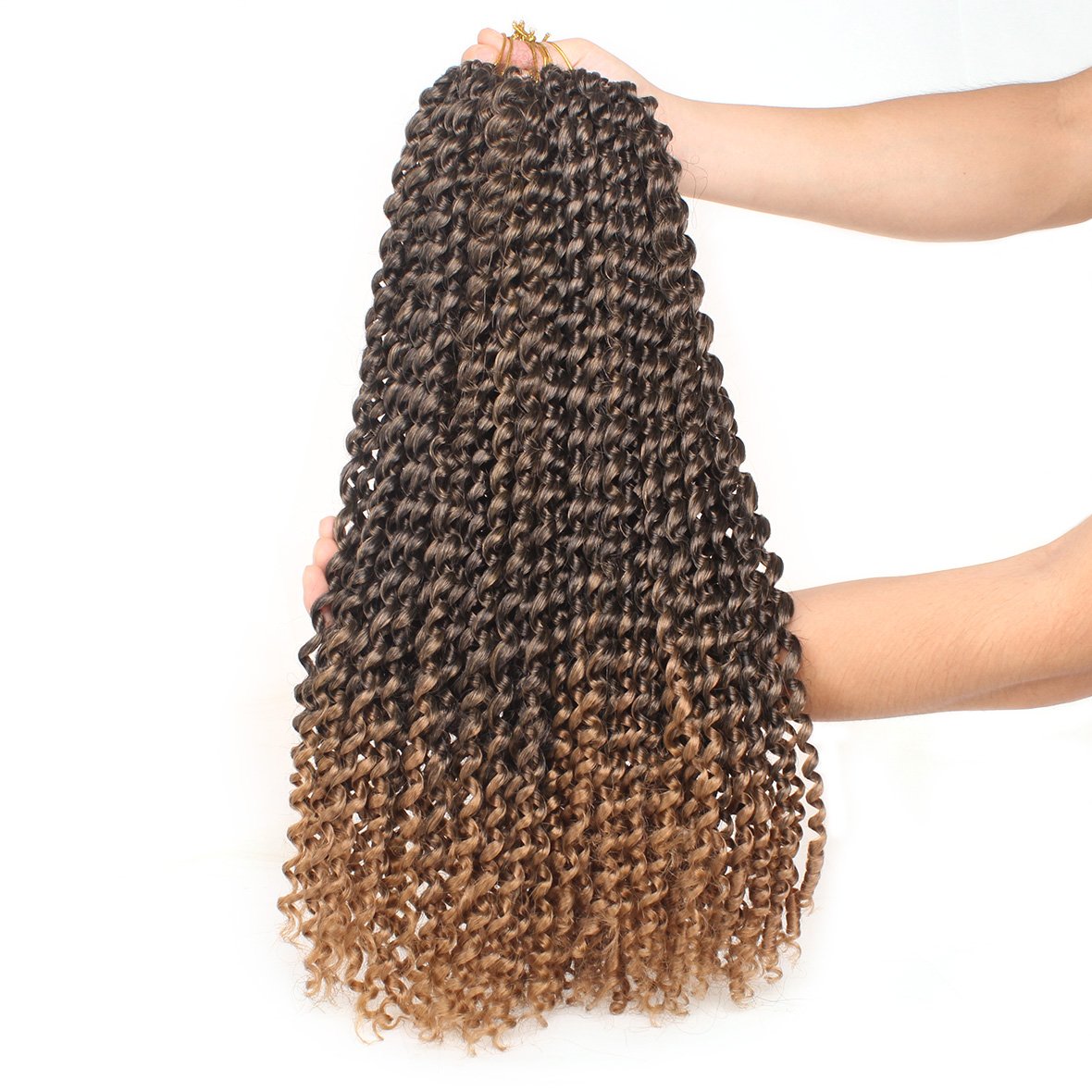 18 inch Passion Twist Hair Water Wave Braiding Hair Butterfly Locs Crochet Braids Synthetic Natural Braid Hair