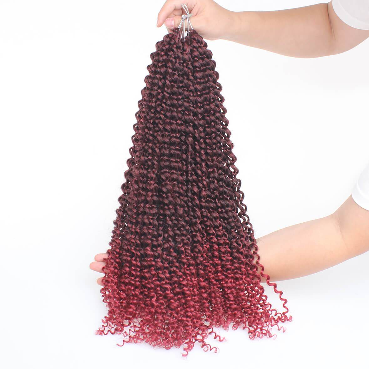 18 inch Passion Twist Hair Water Wave Braiding Hair Butterfly Locs Crochet Braids Synthetic Natural Braid Hair