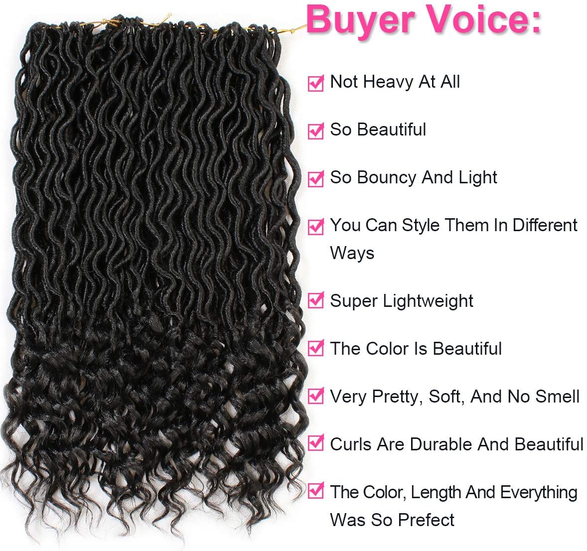 Xtrend Goddess Faux Locs Curly Crochet Braid Synthetic Hair 18'' 20roots Ombre Braiding Hair Brown High Temperature Fiber
