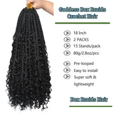 Xtrend Boho Bob Box Braids Crochet Hair with Curly Ends Goddess Box Crochet Braids for Black Women