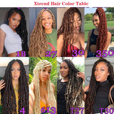 Xtrend Nu Soft Locs Crochet Braids Hair 18''24''36'' Faux Locs Curly Hair 21 Strands Synthetic Extened Crochet Hair