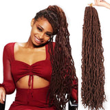 Xtrend Nu Soft Locs Crochet Braids Hair 18''24''36'' Faux Locs Curly Hair 21 Strands Synthetic Extened Crochet Hair