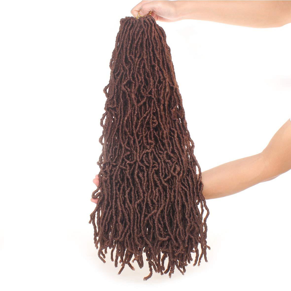 Xtrend Nu Soft Locs 24 Inch Crochet Braids Hair Soft Curly Wavy Goddess Faux Locs Braiding Hair Synthetic Fiber long Hair