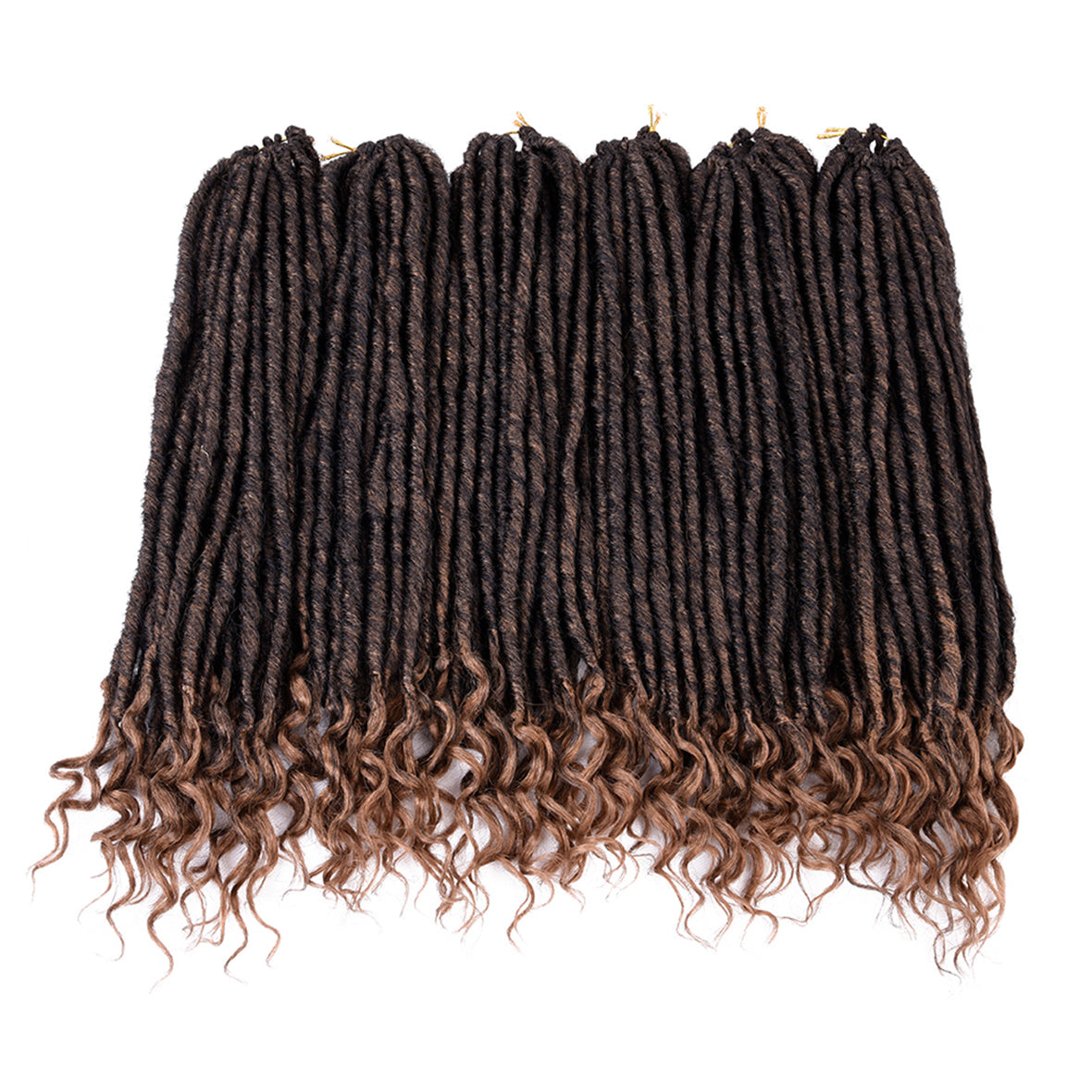 Faux Locs Crochet Braids 18 Inch Soft Natural Kanekalon Synthetic Hair Extension 24 Stands/Pack Goddess Locks