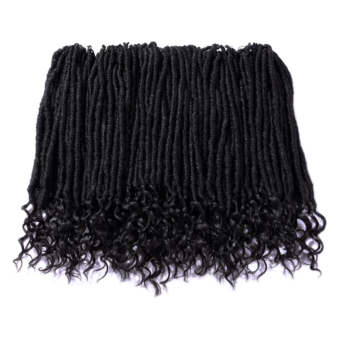 Faux Locs Crochet Braids 18 Inch Soft Natural Kanekalon Synthetic Hair Extension 24 Stands/Pack Goddess Locks