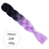 Xtrend ombré two tone hair Synthetic Rainbow Hair Jumbo Braids Crochet Hair 24inch Ombre Kanekalon Colorful Hair Braiding Hair Extensions