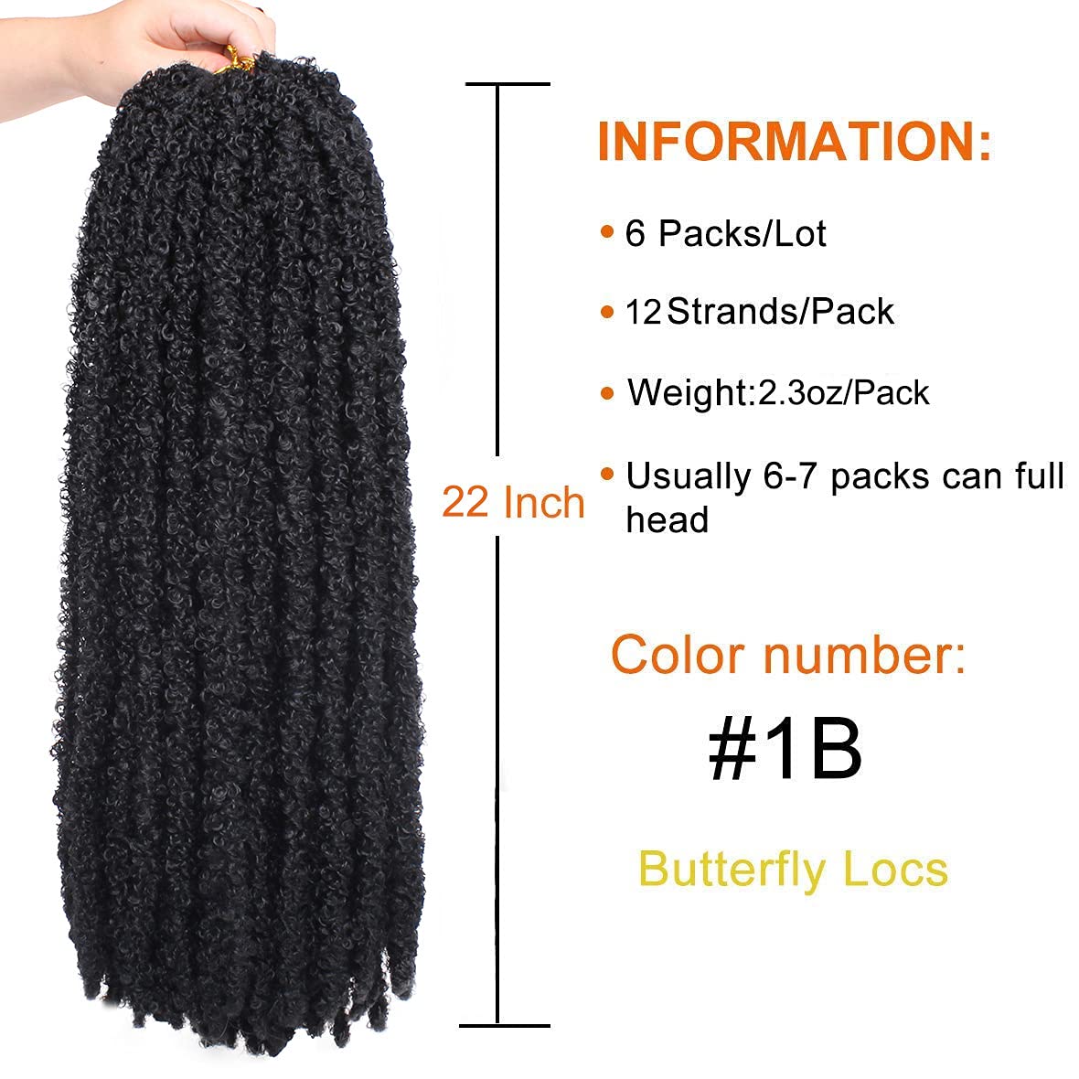 Xtrend 12''20''22“24''30”Butterfly Locs Crochet Hair Pre Looped Crochet Braids Synthetic Braiding Hair