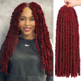 Xtrend 12''20''22“24''30”Butterfly Locs Crochet Hair Pre Looped Crochet Braids Synthetic Braiding Hair