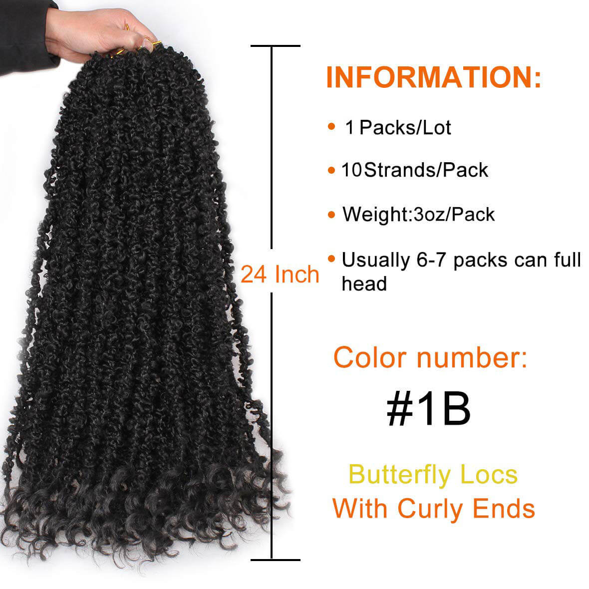 Xtrend Butterfly Locs Crochet Hair 24 Inch Pre Looped Distressed Locs Crochet Braids