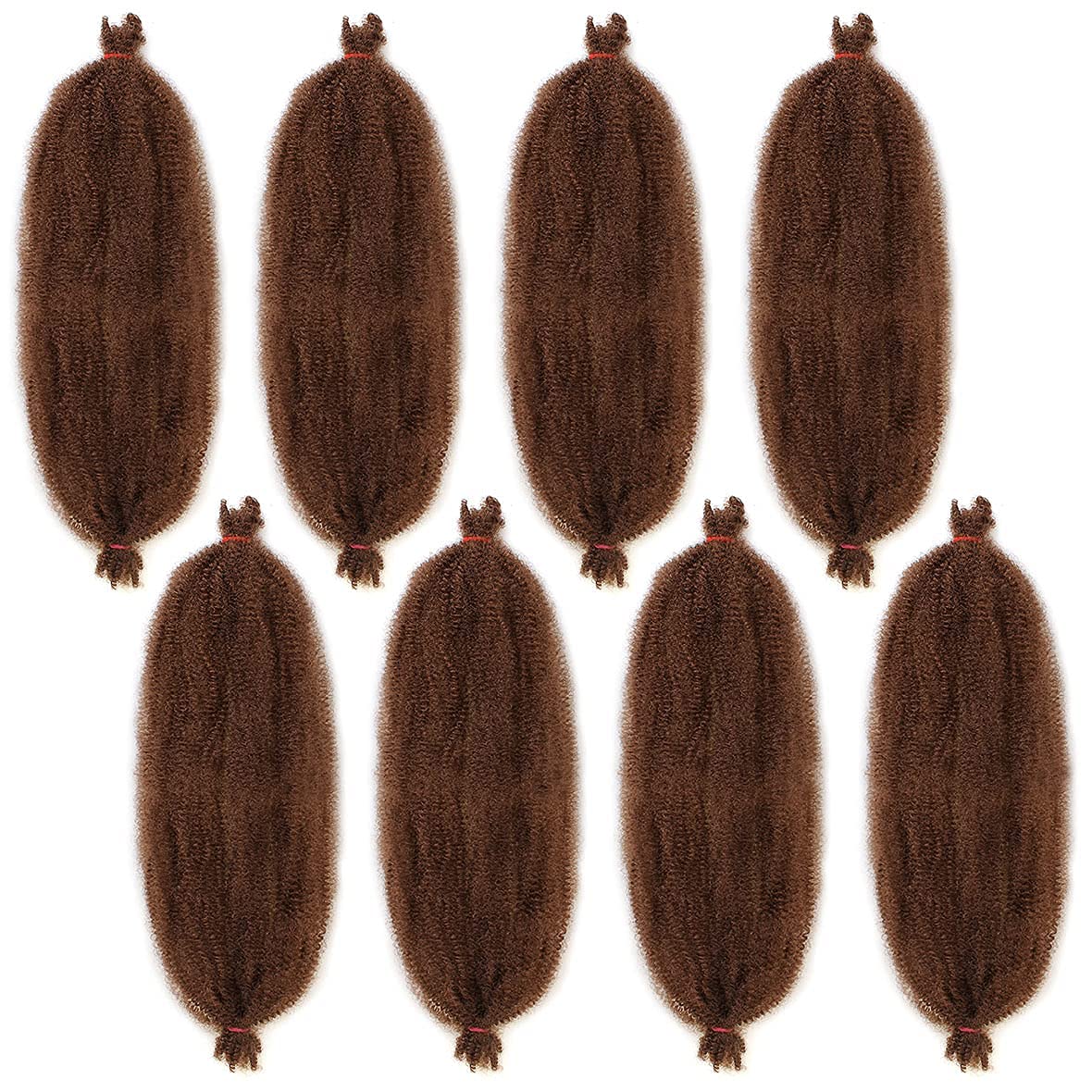 Xtrend Pre-Separated Springy Afro Twist Hair 8 Packs Spring Twist Hair For Distressed Soft Locs Natural Black Long Marley Twist Braiding Hair Synthetic Hair Extension For Black Women