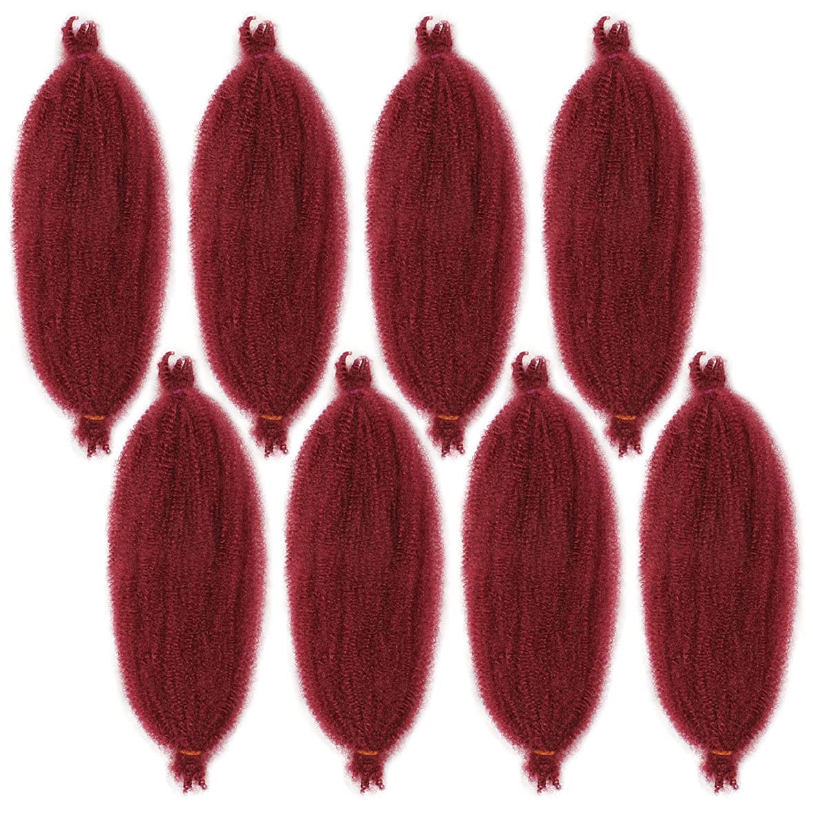 Xtrend Pre-Separated Springy Afro Twist Hair 8 Packs Spring Twist Hair For Distressed Soft Locs Natural Black Long Marley Twist Braiding Hair Synthetic Hair Extension For Black Women