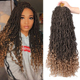 Xtrend Goddess Locs Crochet Hair Curly Faux Locs Crochet Hair Wavy Nu Locs with Curly Ends Synthetic Braiding Hair