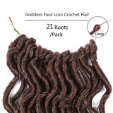 Xtrend Goddess Locs Crochet Hair Curly Faux Locs Crochet Hair Wavy Nu Locs with Curly Ends Synthetic Braiding Hair