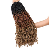 Xtrend Nu Soft Locs 24 Inch Crochet Braids Hair Soft Curly Wavy Goddess Faux Locs Braiding Hair Synthetic Fiber long Hair