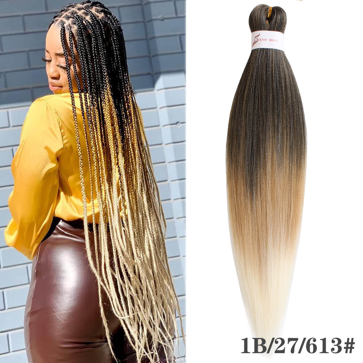 Xtrend 26 inch Yaki Braid Hair Pre-Stretched Quick Braid Hair 90g/pcs Kanekalon Fiber For Twist Braiding Hair and Box Braids