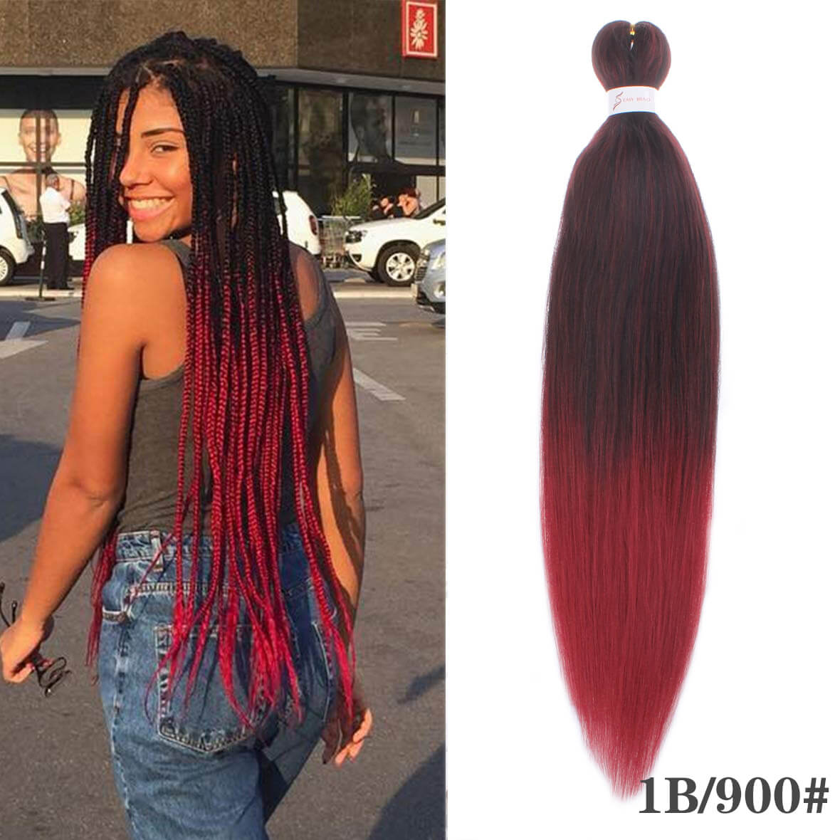 Xtrend 26 inch Yaki Braid Hair Pre-Stretched Quick Braid Hair 90g/pcs Kanekalon Fiber For Twist Braiding Hair and Box Braids