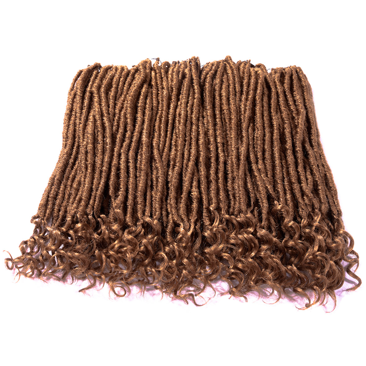 Faux Locs Crochet Braids 18 Inch Soft Natural Kanekalon Synthetic Hair Extension 24 Stands/Pack Goddess Locks