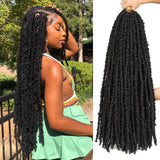 Xtrend 12''20''22“24''30”Butterfly Locs Crochet Hair Pre Looped Crochet Braids Synthetic Braiding Hair