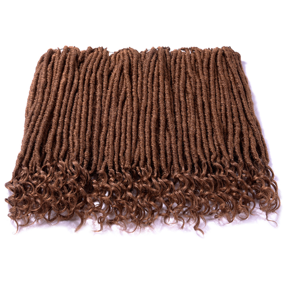 Faux Locs Crochet Braids 18 Inch Soft Natural Kanekalon Synthetic Hair Extension 24 Stands/Pack Goddess Locks