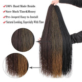 Xtrend 40Roots/Pack 34'' Senegalese Twist Crochet Hair Twist Pre-Stretched Loop Synthetic Braiding Hair
