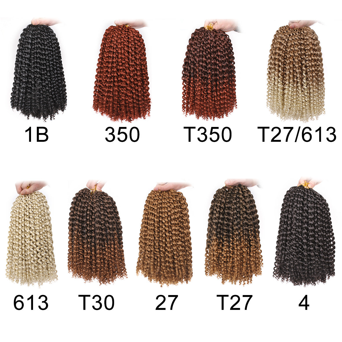 12 Inch Passion Twist Hair Water Wave Crochet Braiding Hair Bohemian Curly Hair Extensions