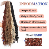 Xtrend Nu Soft Locs Crochet Braids Hair 18''24''36'' Faux Locs Curly Hair 21 Strands Synthetic Extened Crochet Hair