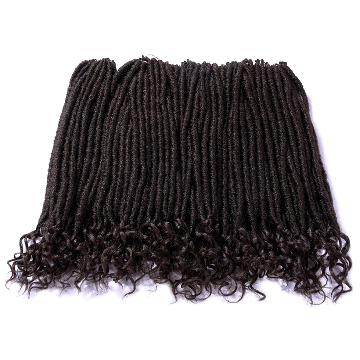 Faux Locs Crochet Braids 18 Inch Soft Natural Kanekalon Synthetic Hair Extension 24 Stands/Pack Goddess Locks
