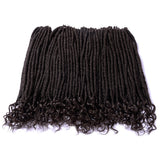 Faux Locs Crochet Braids 18 Inch Soft Natural Kanekalon Synthetic Hair Extension 24 Stands/Pack Goddess Locks