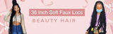 Xtrend 36 Inch Nu Faux Locs Crochet Hair Pre-looped Goddess Locs Crochet Dreadlock Curly Extended Soft Locs Braiding Hair