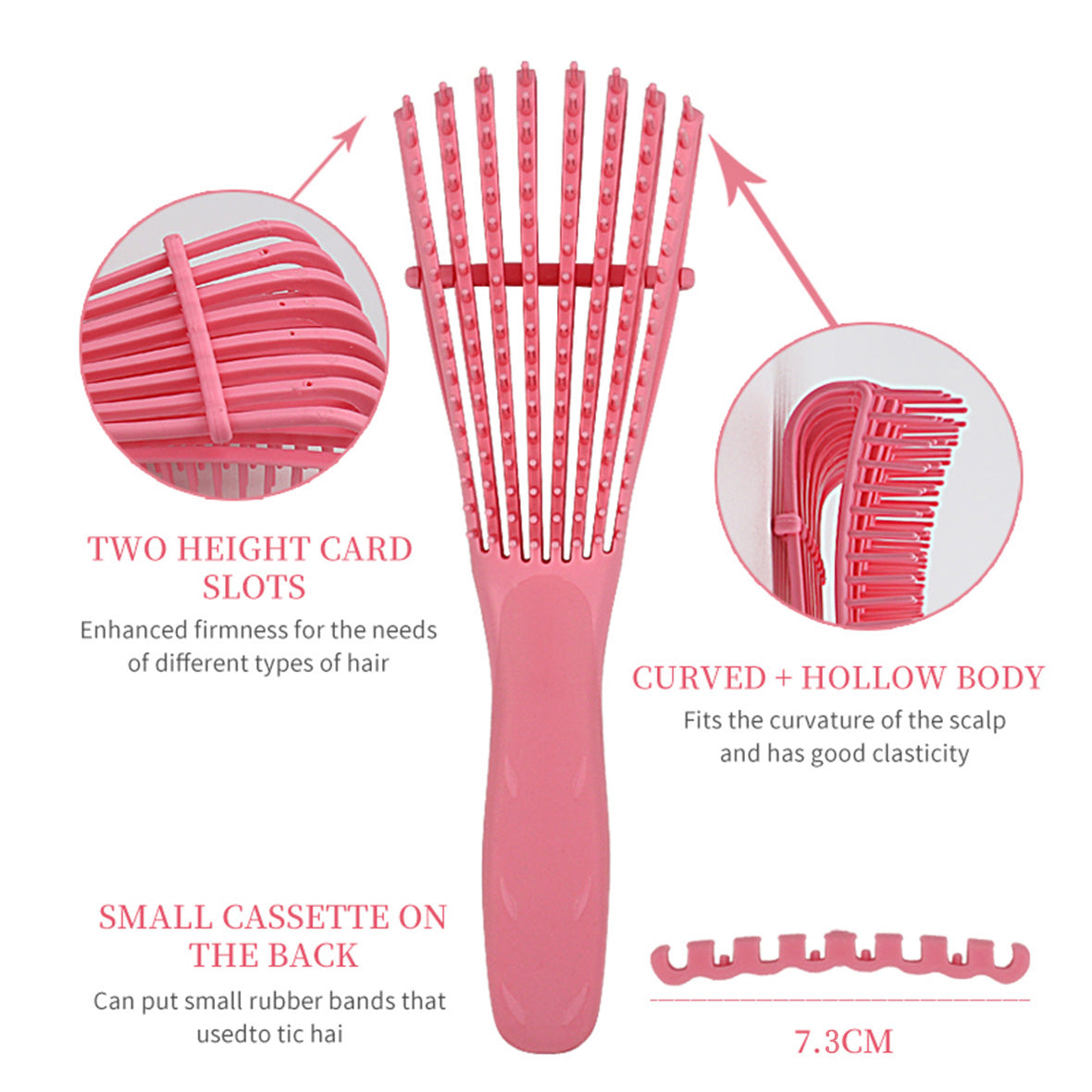 4 Color Detangling Brush Set Detangler Brush for Natural Black Hair Curly Hairk Dry and Wet Hair Scalp Massager Shampoo Brush