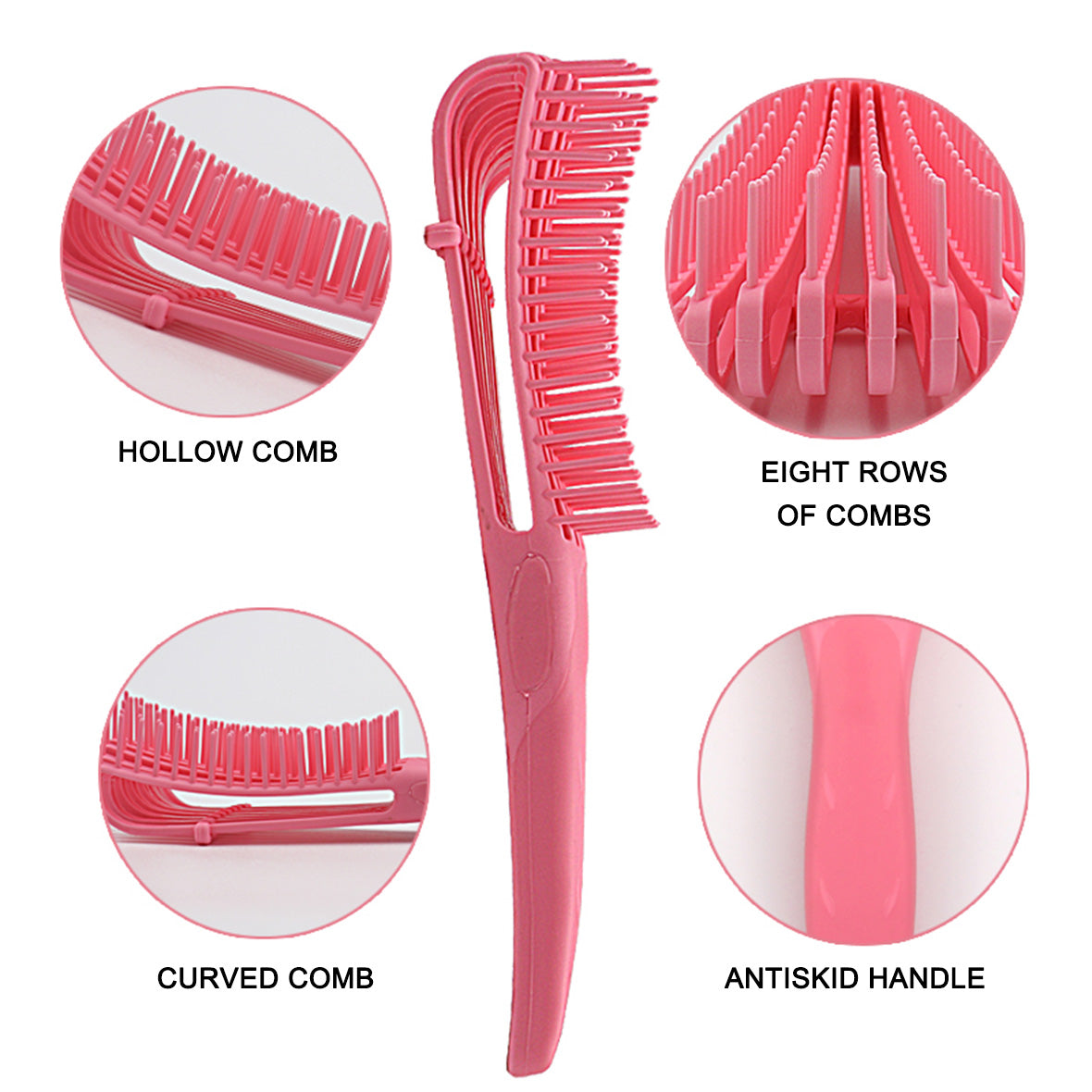 4 Color Detangling Brush Set Detangler Brush for Natural Black Hair Curly Hairk Dry and Wet Hair Scalp Massager Shampoo Brush