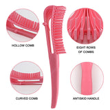 4 Color Detangling Brush Set Detangler Brush for Natural Black Hair Curly Hairk Dry and Wet Hair Scalp Massager Shampoo Brush