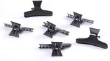 12 Pcs Butterfly Clamps Holding Hair Hold Clip Hair Hairdressing Tool Section Claw Clamps Butterfly Clips for Makeup,Sports(Black)
