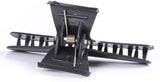 12 Pcs Butterfly Clamps Holding Hair Hold Clip Hair Hairdressing Tool Section Claw Clamps Butterfly Clips for Makeup,Sports(Black)