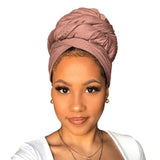 Xtrend Stretch Head Wrap Scarf Stretch Turban Long Hair Scarf Wrap Solid Color Soft Head Band Tie