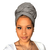 Xtrend Stretch Head Wrap Scarf Stretch Turban Long Hair Scarf Wrap Solid Color Soft Head Band Tie