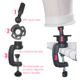 Canvas Block Head Mannequin with Stand Cork Manikin Head Set for Wig Making Display Styling with Mount Hole
