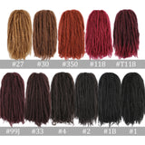 Xtrend 18inch 100g marley hair synthetic Kinky Straight Twist Hair Color Hair Crochet Braids Cubian Rainbow Braiding Hair