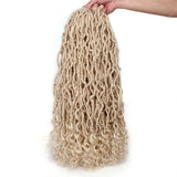 Xtrend Goddess Locs Crochet Hair Curly Faux Locs Crochet Hair Wavy Nu Locs with Curly Ends Synthetic Braiding Hair