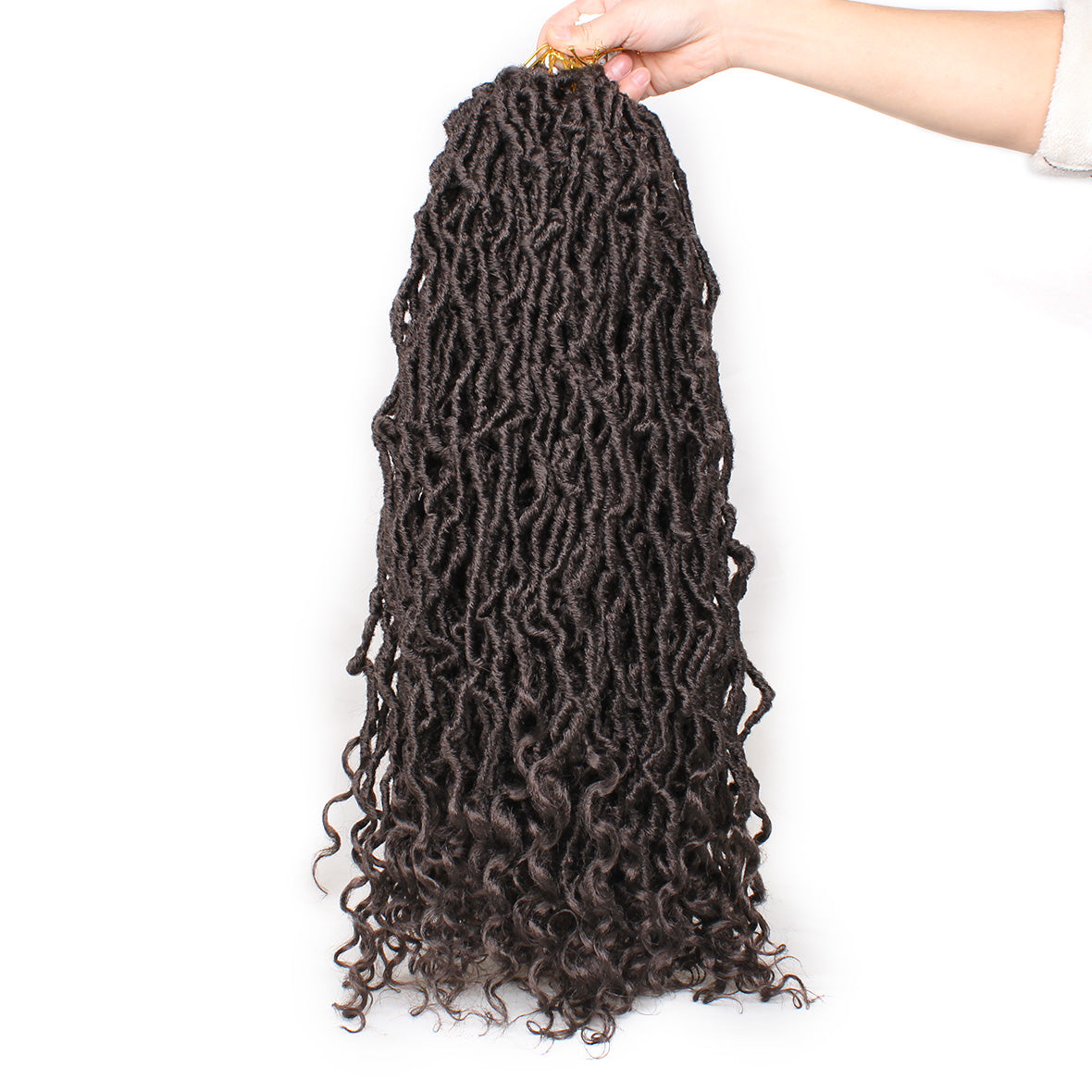 Xtrend Goddess Locs Crochet Hair Curly Faux Locs Crochet Hair Wavy Nu Locs with Curly Ends Synthetic Braiding Hair