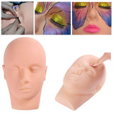 Mannequin Head Rubber Practice Training Head Cosmetology Mannequin Doll Face Head for Eyelashes Makeup Practice Head
